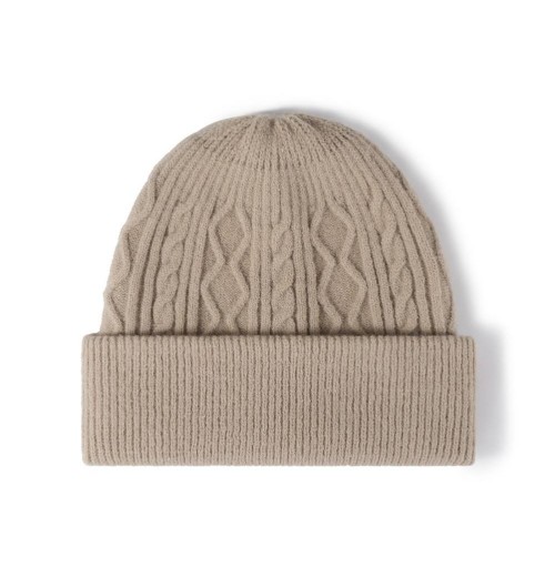 Wholesale High Quality Fur Knit Cap Jacquard Knitted Hat beanie Wholesale High Quality Fur Knit Cap Jacquard Knitted Hat beanie